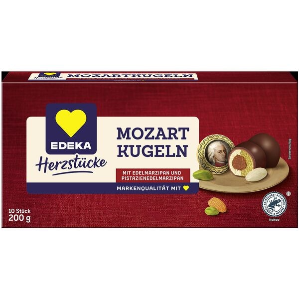 EDEKA Herzstücke Marzipan »Mozartkugeln« 10 Stück Image