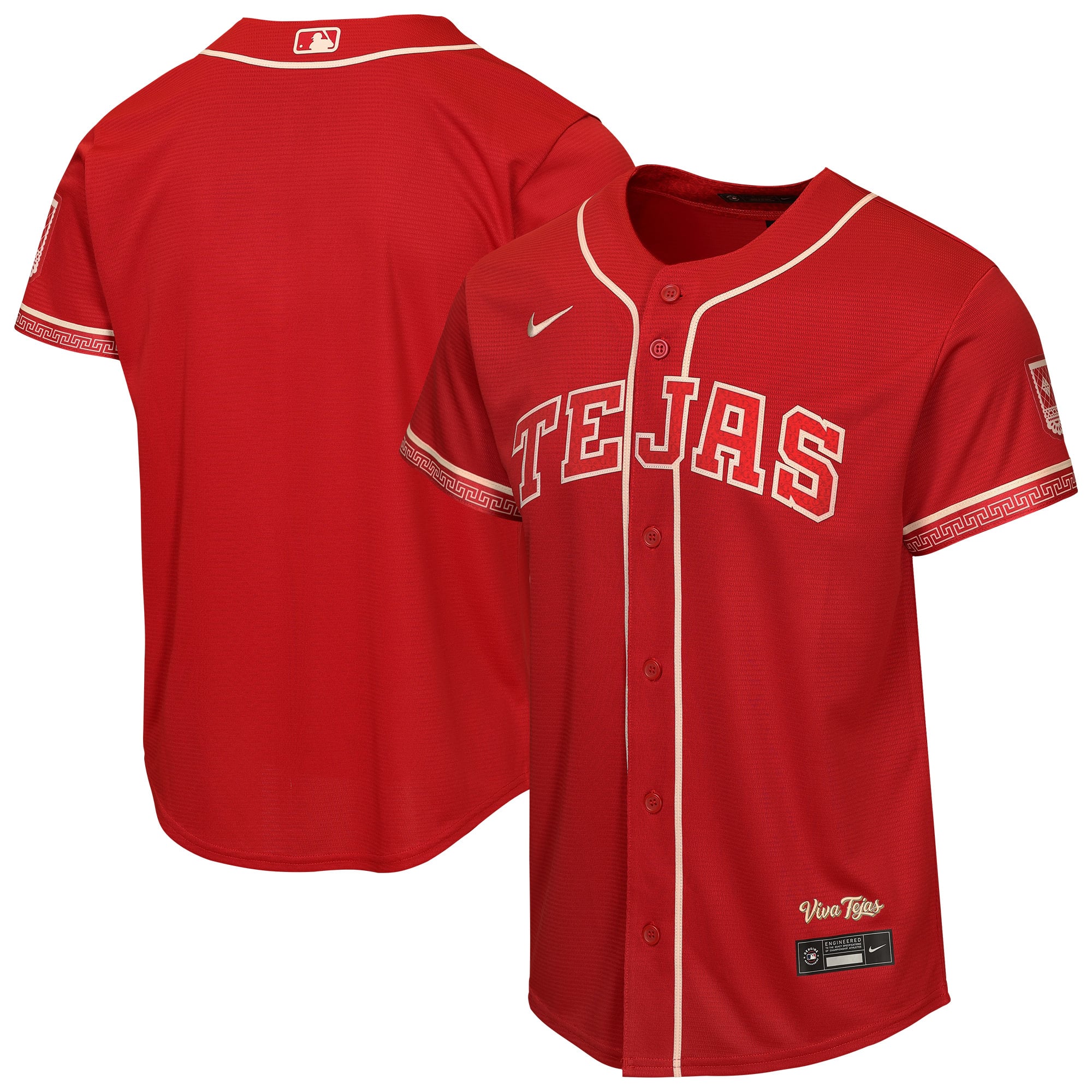 Nike Jugend-Trikot der Texas Rangers, City Connect Stadium 2026, rot