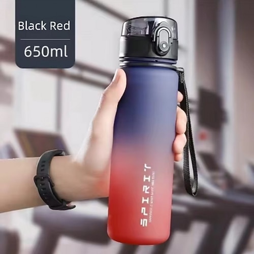 650 ml große Sport-Trinkflasche, auslaufsicher, farbenfroher Kunststoffbecher, ideal für Outdoor-Aktivitäten, Reisen, Fitnessstudio und Radfahren. Tragbarer Trinkbecher aus robustem Polycarbonat. Image
