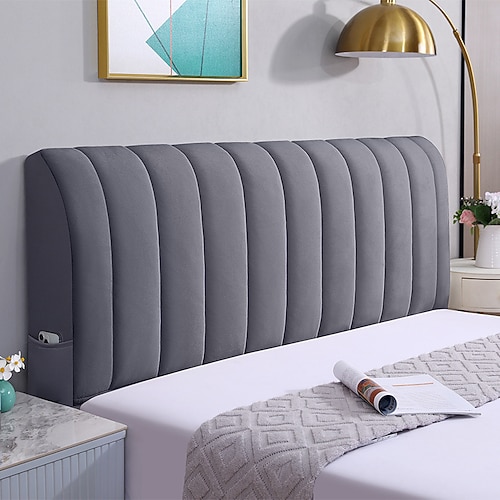 Kopfteilbezug, Stoff, weiche Rückenlehnenpolsterung, vollständige Abdeckung, universeller Baumwollbezug, verdickter, hochwertiger, staubdichter Bettschutz, neues Design Image