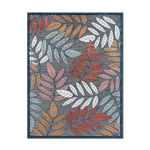 Tropischer Blätterteppich aus Kaschmirimitat, weicher, kurzfloriger, waschbarer, rutschfester Teppich, botanisches Grün, für den Innen- und Außenbereich geeignet, Wohnzimmer, Schlafzimmer, Esszimmer Image