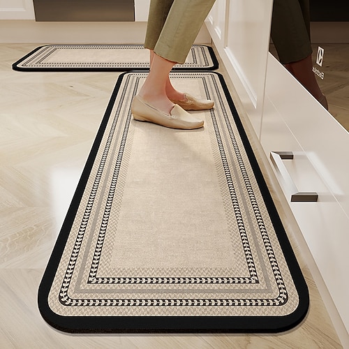 Küchenläufer, pflegeleicht, ölabweisend, rutschfest, saugfähig dank Kieselgur, für Zuhause und Badezimmer Image