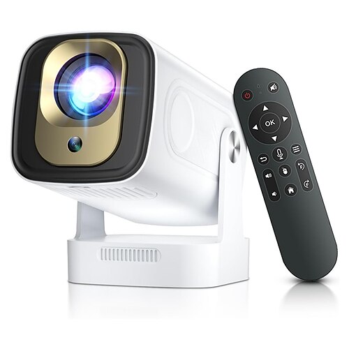 Der Projektor unterstützt 4K (HY260Pro) und ist ein Mini-Heimkino-Projektor mit Wi-Fi 6, Bluetooth 5.4, 1080p Full HD, Android 14.0, 180°-Drehung. Ideal für Schlafzimmer und Garten. Image