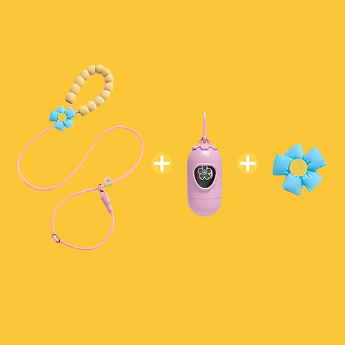 Nylon-Hundeleine-Set mit Blumendekor Image
