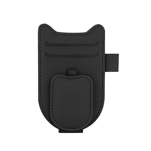 Magnetischer Auto-Sonnenbrillenhalter, Sonnenblenden-Brillenclip, PU-Brillenhalter, tragbarer Ticketkartenclip, multifunktionaler Kartenhalter, universelles Autozubehör Image