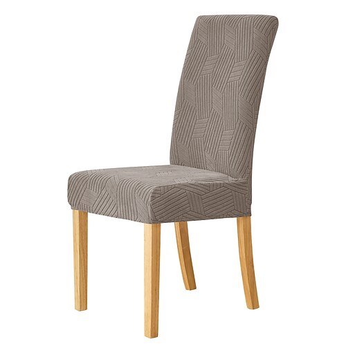 Stretch-Esszimmerstuhlüberzug aus weichem Fleece-Gewebe, maschinenwaschbar und pflegeleicht – ideal für Esszimmermöbel.