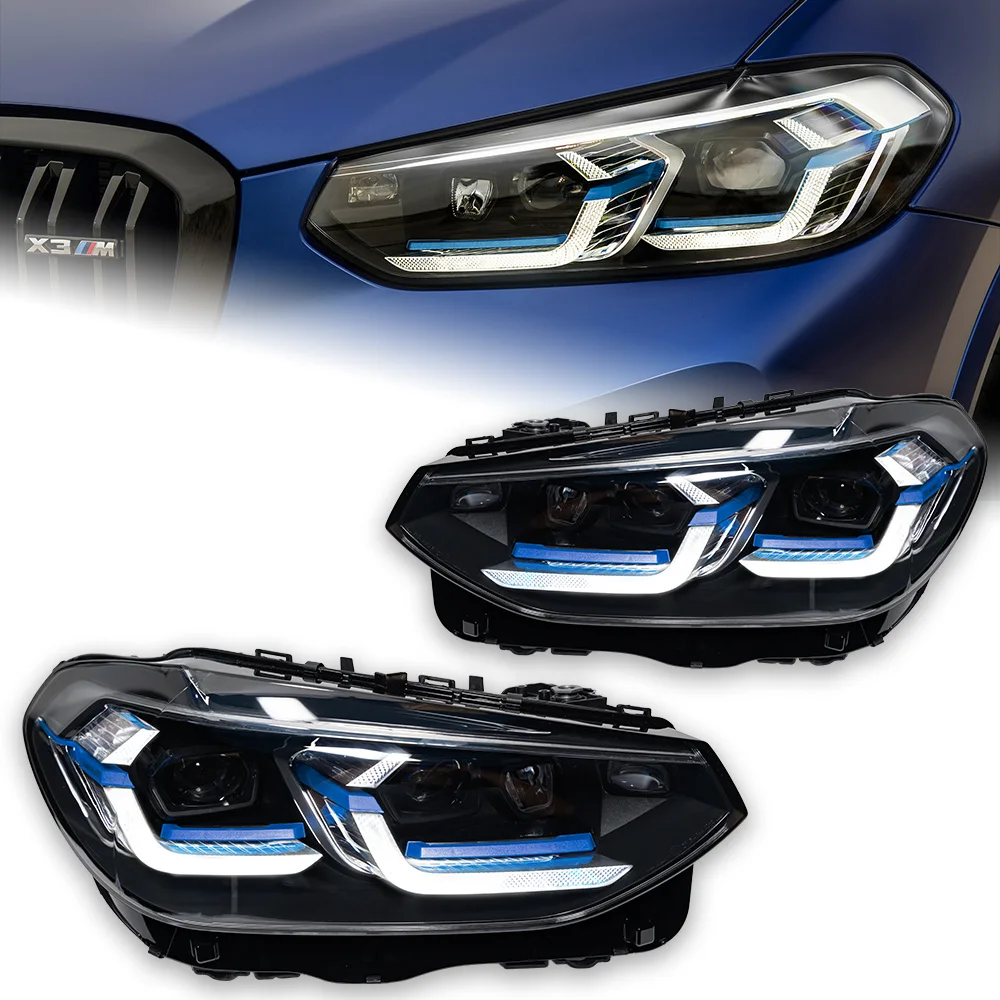 Fari per BMW X3 G01 F97 con Proiettore LED 2018-2021, Lampada Frontale X4 G02 F98, Luci Diurne, Accessori Auto