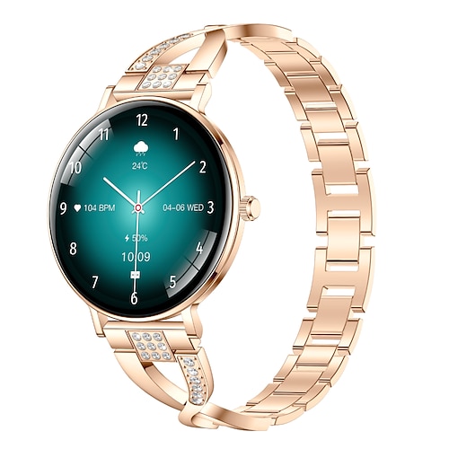 Exklusive Smartwatch für Göttinnen: 1,32 Zoll großes AMOLED-HD-Runddisplay, nur 7,5 mm ultradünn und leicht – die perfekte Geschenkidee für Ihre Freundin. Herzfrequenzmessung, Blutsauerstoffmessung, Image