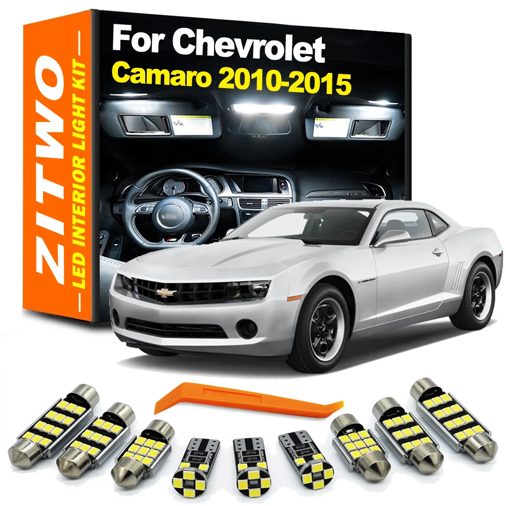 ZITWO 6 pezzi kit lampadina interna a LED per Chevrolet Chevy Camaro 2010 2011 2012 2013 2014 2015 mappa cupola lettura bagagliaio kit luce