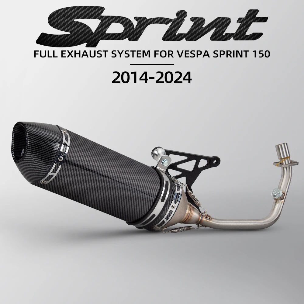 Sistema di Scarico Sprint per Vespa Sprint 125 150 PRIMAVERA 125 150 3V 2014-2026, Tubo di Scarico Moto, Collettore Modificato, Silenziatore R77