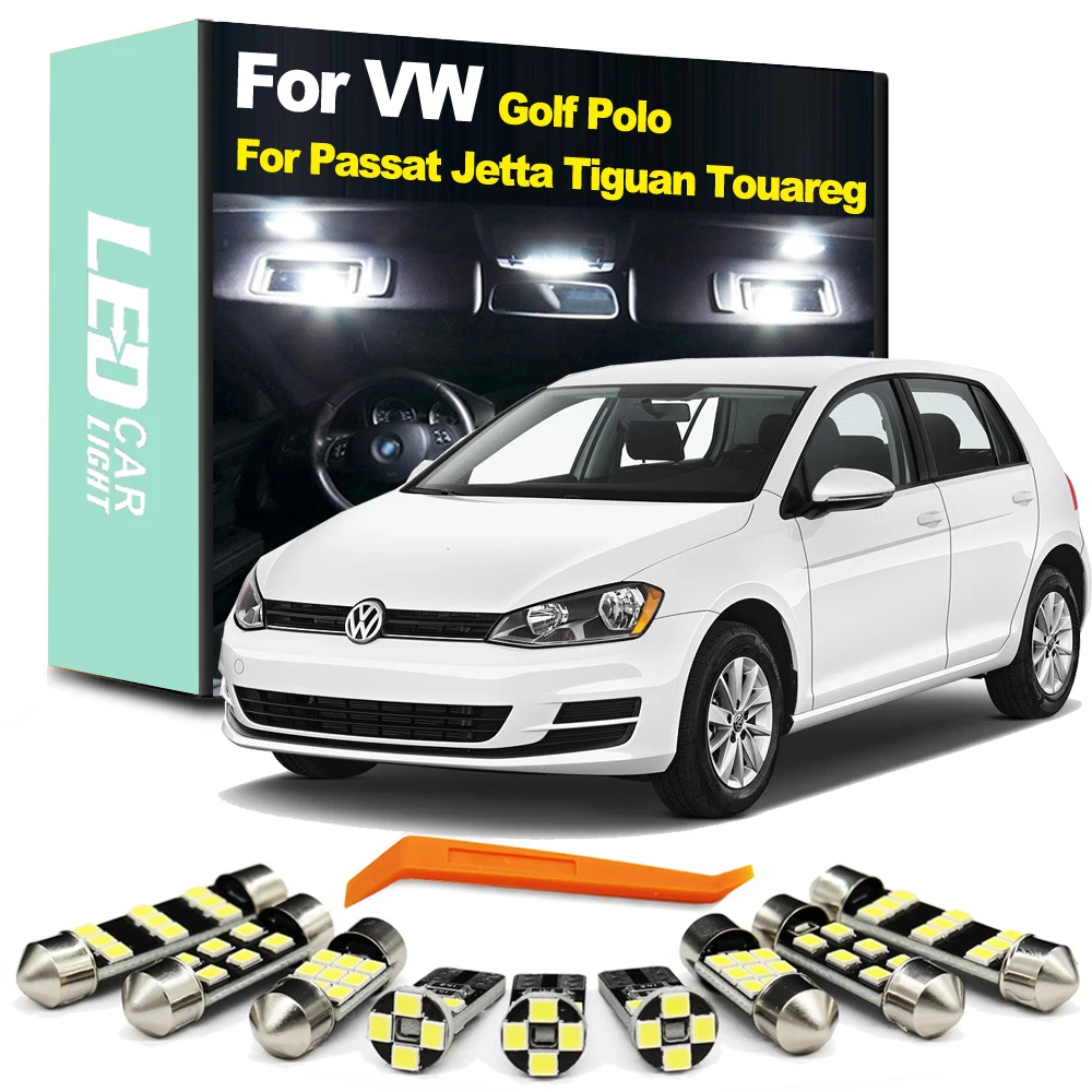 Kit di illuminazione interna per auto con lampadine LED Canbus per VW Volkswagen Golf Jetta 3 4 5 6 7 Passat B5 B6 B7 B8 Polo 6R 6C 9N Touareg Tiguan