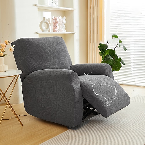 wasserabweisender Sofabezug mit großem Blattmuster, rutschfester Couchschutz, Möbelschutz, waschbarer Sofabezug für das Wohnzimmer Image