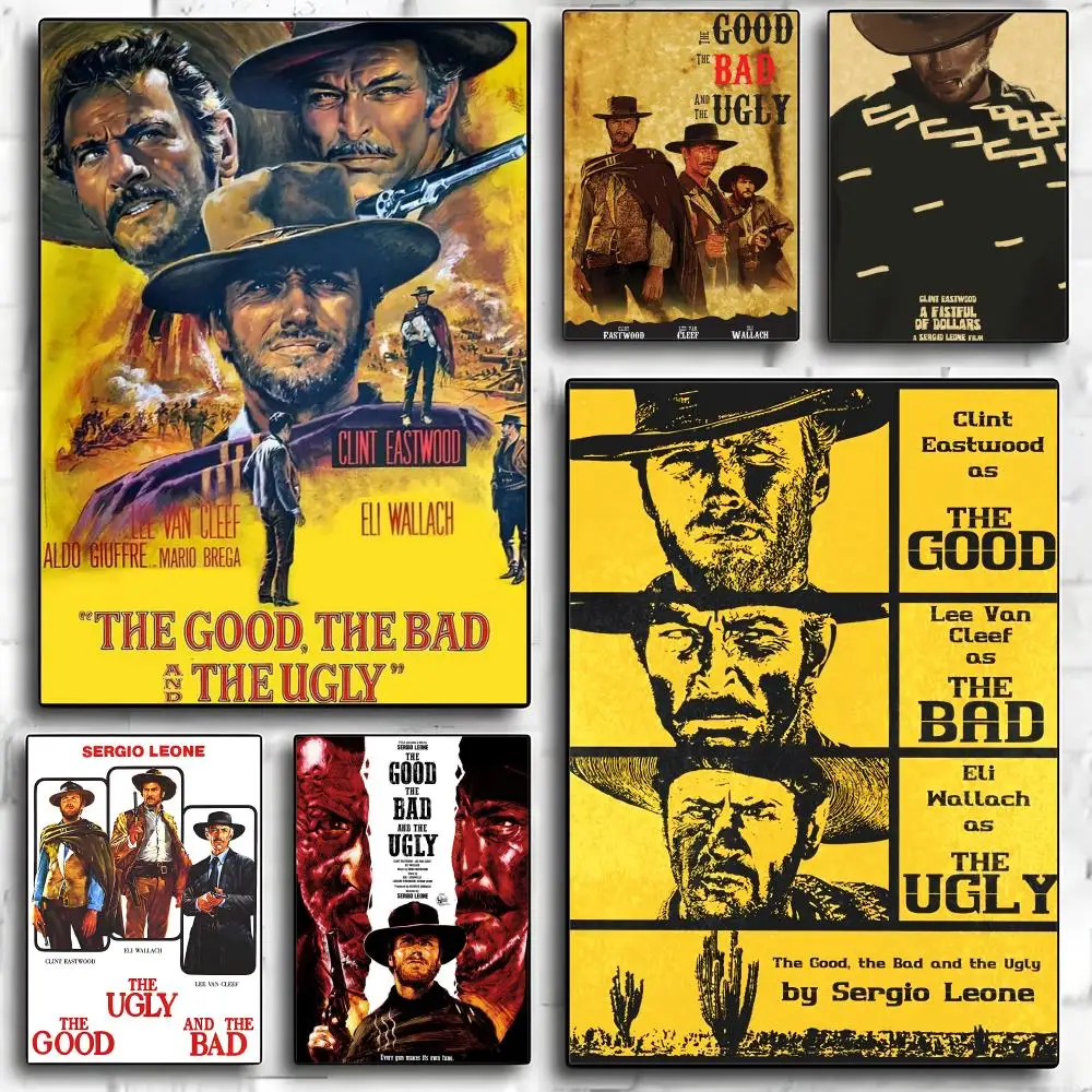 The G-Good, the Bad and the Ugly Poster Moderner PP-Papier-Wandkunst-Aufkleber Minimalistische Dekoration für Café, Bar, Zuhause, Wanddekoration, Geschenk