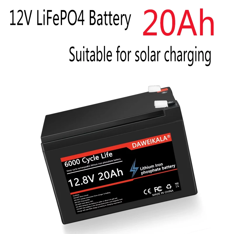 12V 20Ah Lithium-Batterie LiFePO4 DeepCycle Akku für Solar-Windkraft Marine Fishfinder Aufsitzspielzeug Image
