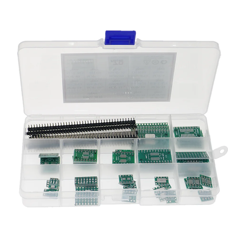 70 stücke PCB Board Kit SMD Drehen Zu DIP Adapter Konverter Platte SOP8 SOP10 SOP14 SOP16 SOP24 SOP28 Image
