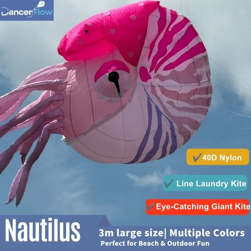 3m Nautilus Drachen aus 40D Ripstop-Nylon, Weicher Aufblasbarer Drachen für Außenauftritte Image