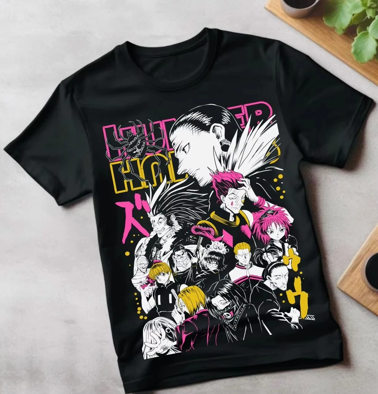 Chrollo Lucilfer Buch-T-Shirt Hunter X Hunter HXH Anime Sommer Baumwolle Herren Damen Top Tee Streetwear Lässig Trendy 2026 Neu