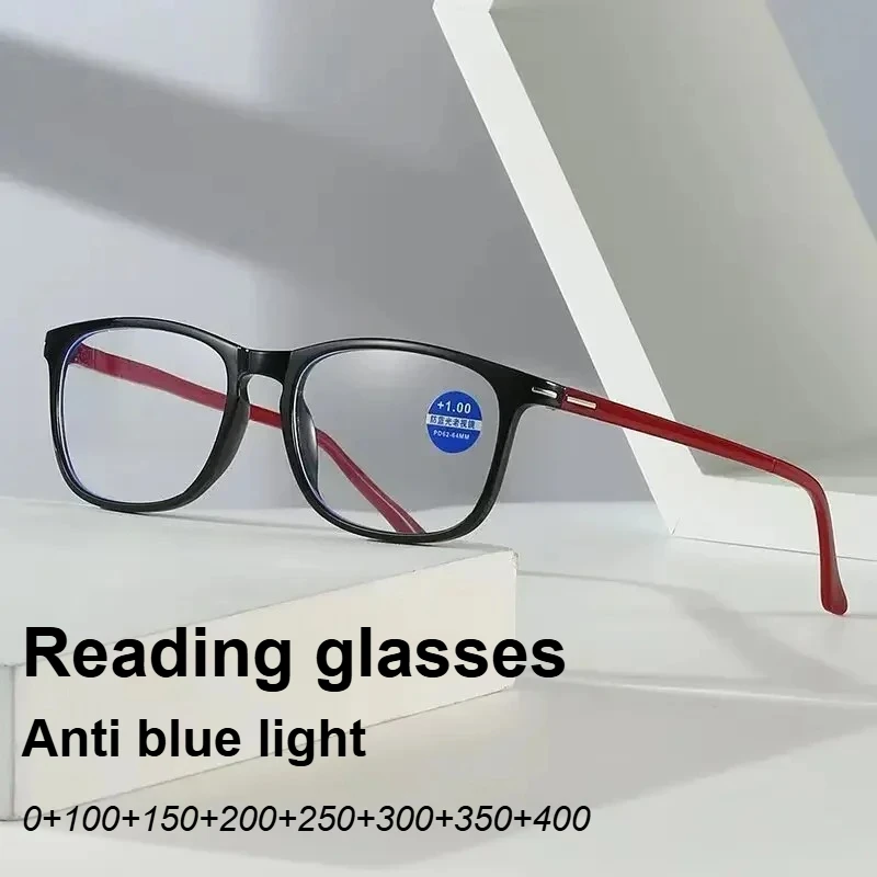 Bequeme und leichte Lesebrille für Männer und Frauen, hochauflösende Anti-Blaulicht-Brille, neutrale Lesebrille Image
