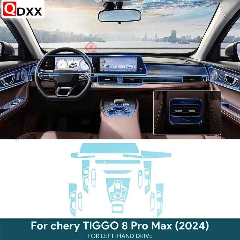 Getriebepanel Navigationsbildschirm Anti-Kratz-Aufkleber Automotive Interior TPU Schutzfolie für Chery Tiggo 8 Pro 2021-2024 Image