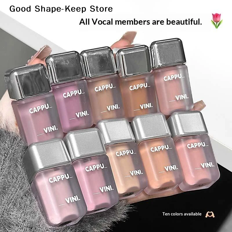 Cappuvini Matt Flüssiger Rouge Natürlicher Wangen-Tint Samtiger Blusher Orange Gesichtspigment Langanhaltendes Natürliches Schönheits-Make-up Creme-Rouge Image