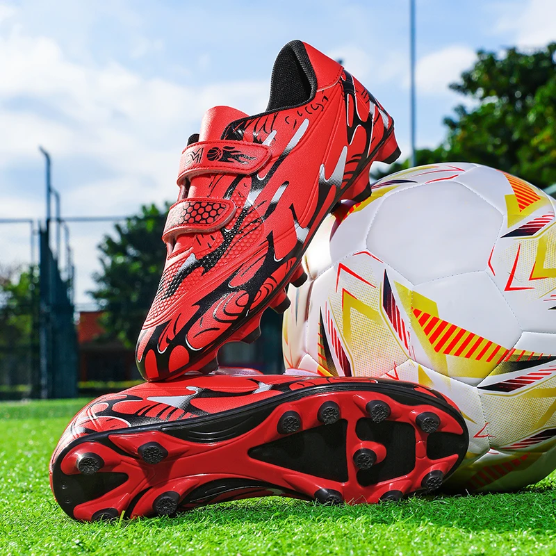 Ultraleichte professionelle Fußballschuhe für Kinder, rutschfeste Fußballschuhe mit Stollen für Gras, Training und Spiele, Dropshipping.
