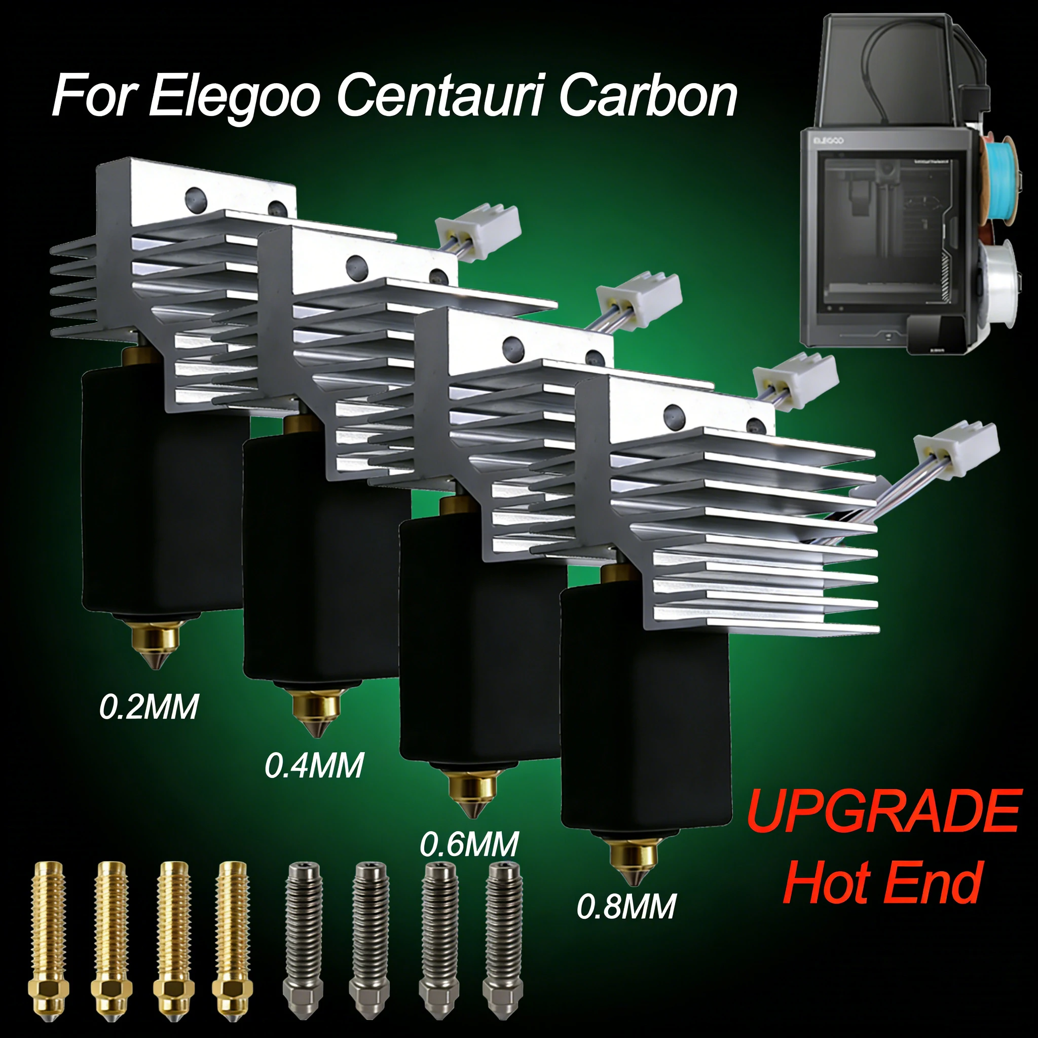 Upgrade Hotend für Elegoo Centauri Carbon: Keramik-Hotend-Kit mit Centauri-Düse, Hot End CC2 3D-Ersatzteile Image