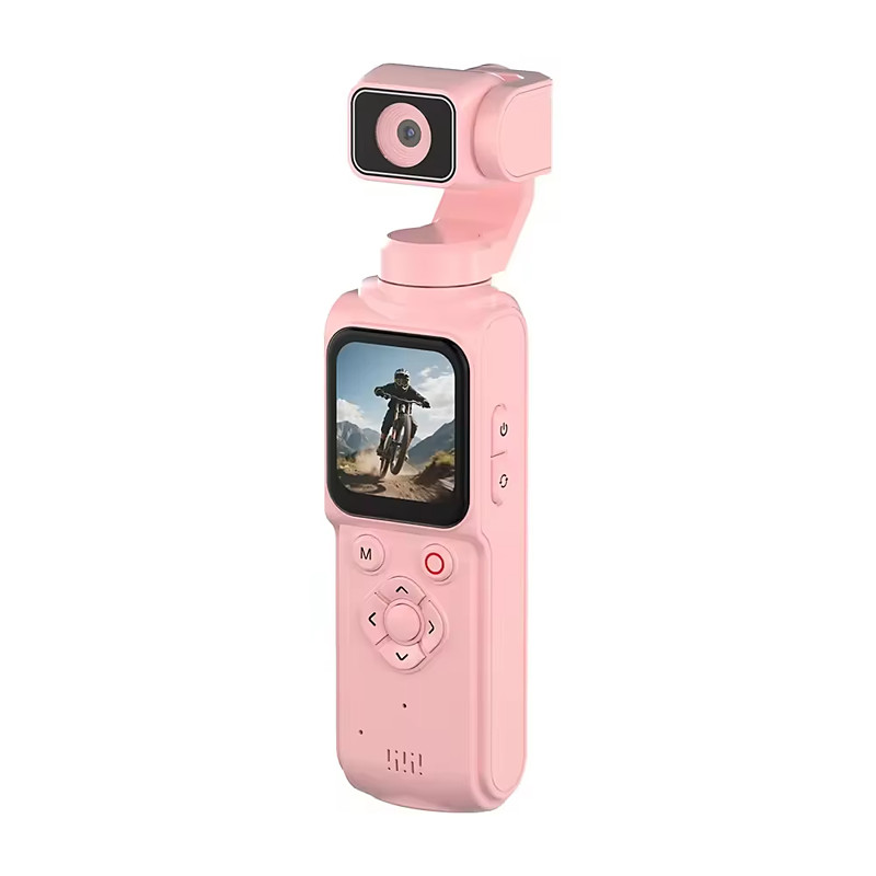 4K Ultra HD Pocket Gimbal Camera with 330° Auto Tracking Face Tracking, Handheld Action Camera with 1.72 Touch Screen, WiFi Wireless Vlog Camera for YouTube TikTok Travel, Portable Stabilizer