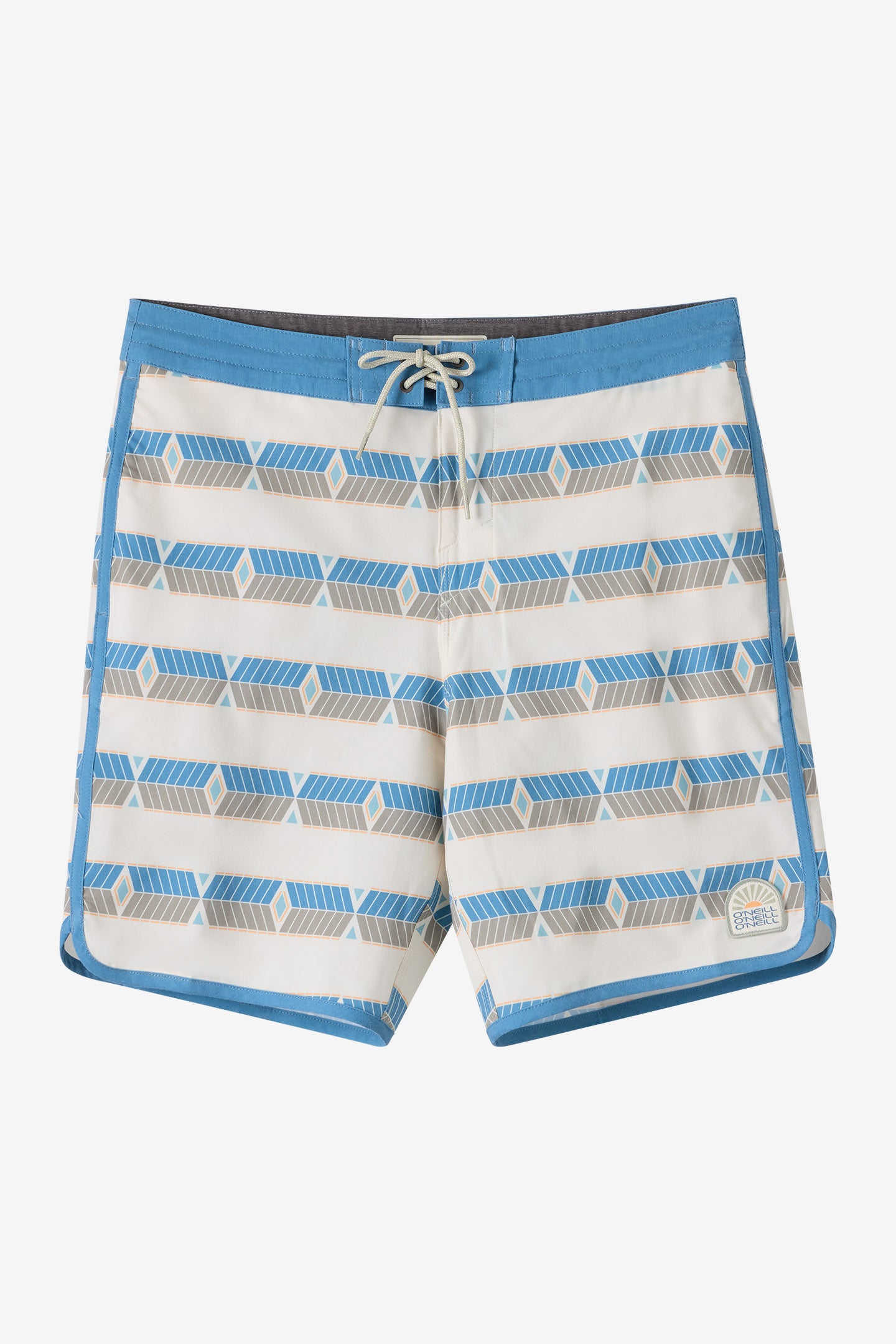 O'Neill Men's Diamante Cruzer Scallop 18"" Board Shorts in Tofu, Size 36, Elastane/Polyester