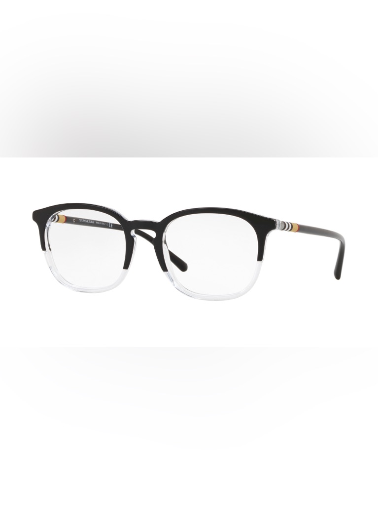 Burberry Accessories | Burberry Glasses B2272 3029 Two Tone Black On Crystal, Frames Only. Discontinued | Color: Black/White | Size: Os