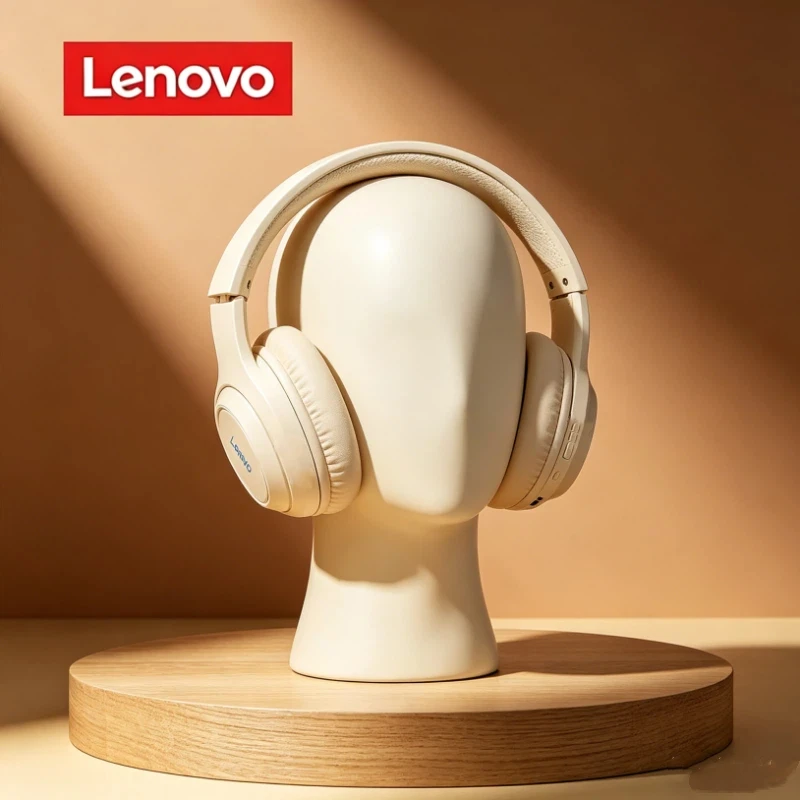 Écouteurs Bluetooth 5.3 Lenovo, écouteurs sans fil pliables pour ordinateur, casque de jeu 360 ° Casque audio stéréo original