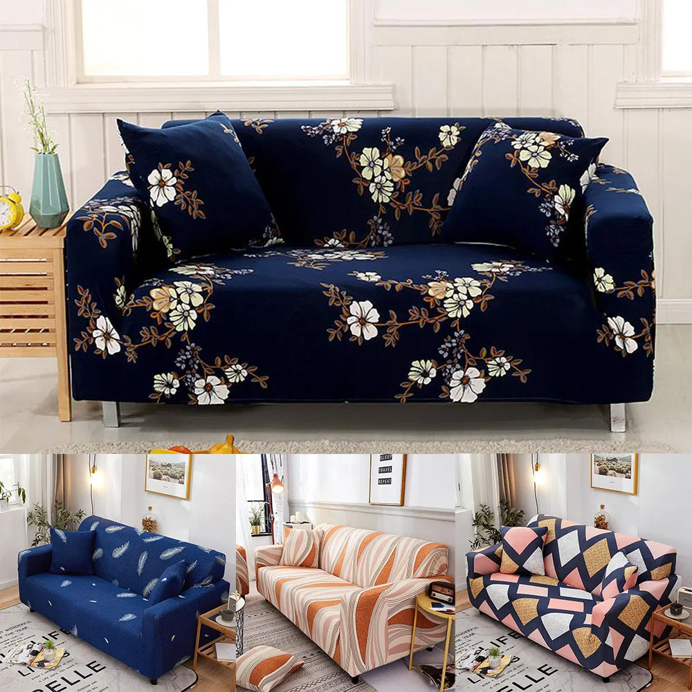 1 Stück Bedruckter Vollschutz-Sofabezug Elastischer Staubdichter Rutschfester Möbelschutz (1/2/3/4-Sitzer) Image