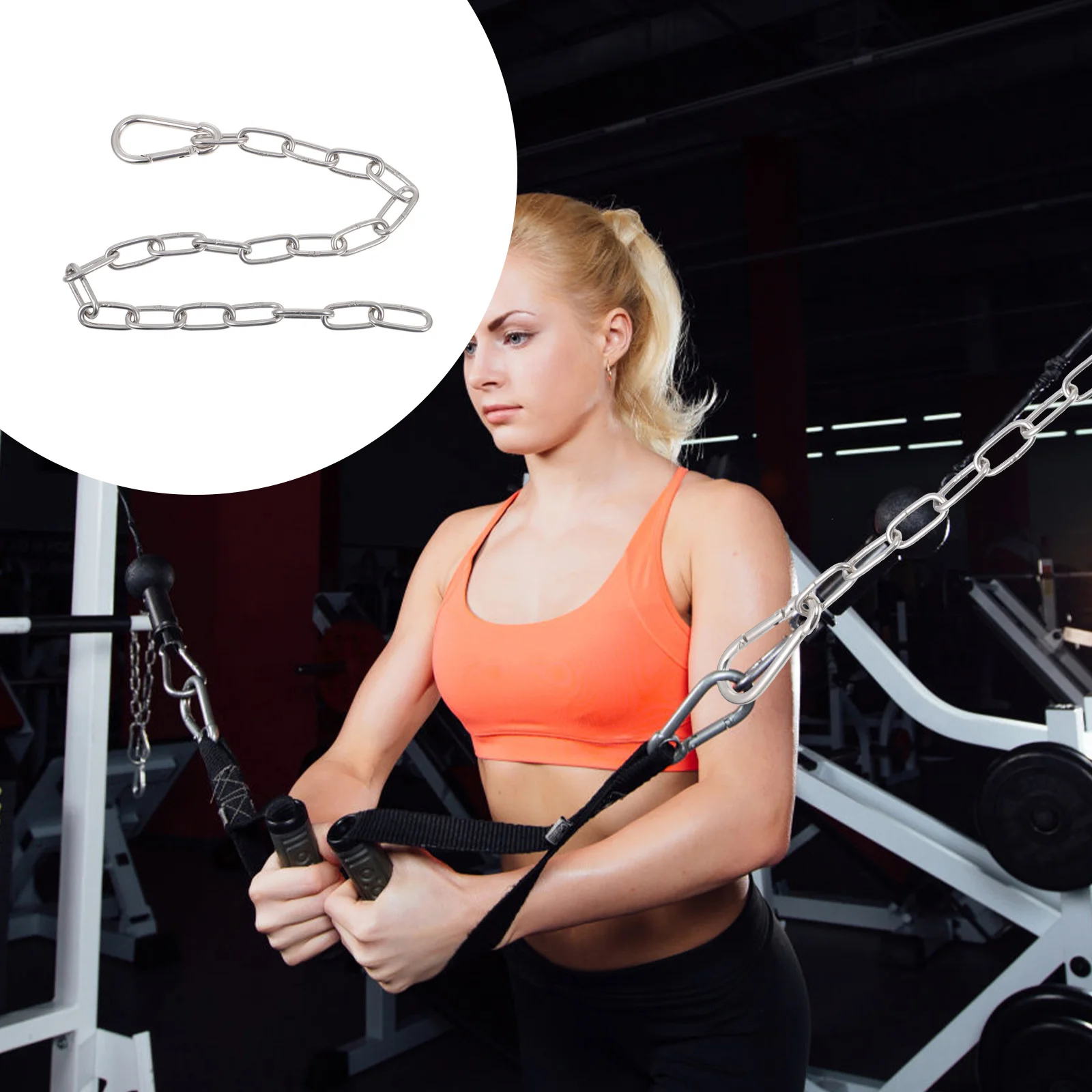 Kette Fitness-Erweiterung Fitness studio Daunen ketten Duty Heavy Dual Workout Riemens cheibe Befestigung Trizeps Griff Trizeps Bar Home Machine Kabel