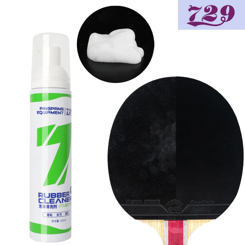 729 Tischtennisschläger-Gummireiniger Schaum 100ML – Pflege für Gummi-Oberteile, Tischtennis-Gummireiniger, Schlägerpflege-Zubehör Image