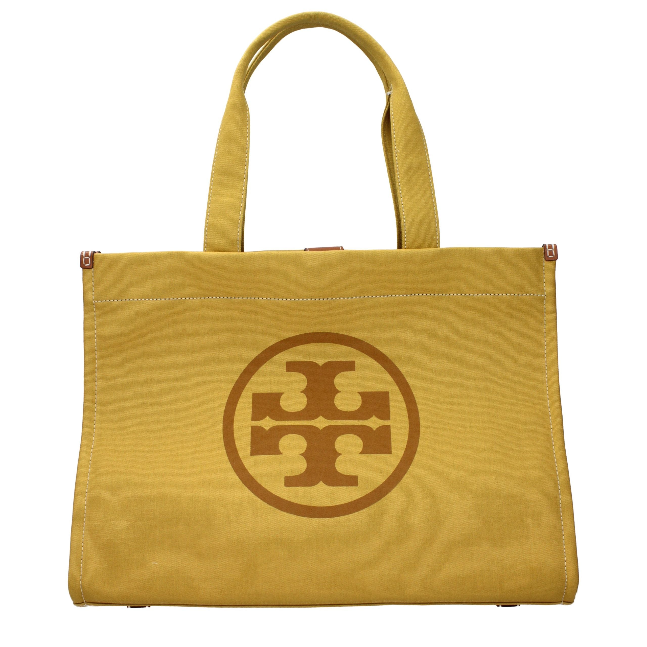 Tory Burch Gelbe Stoff-Schultertasche