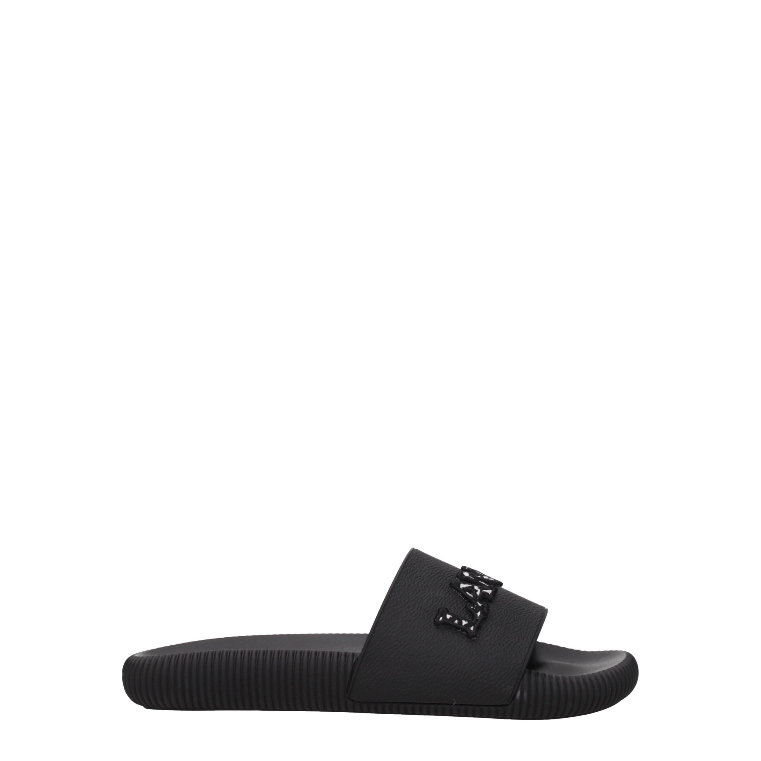 Lanvin Schwarze Baumwollslipper US 39