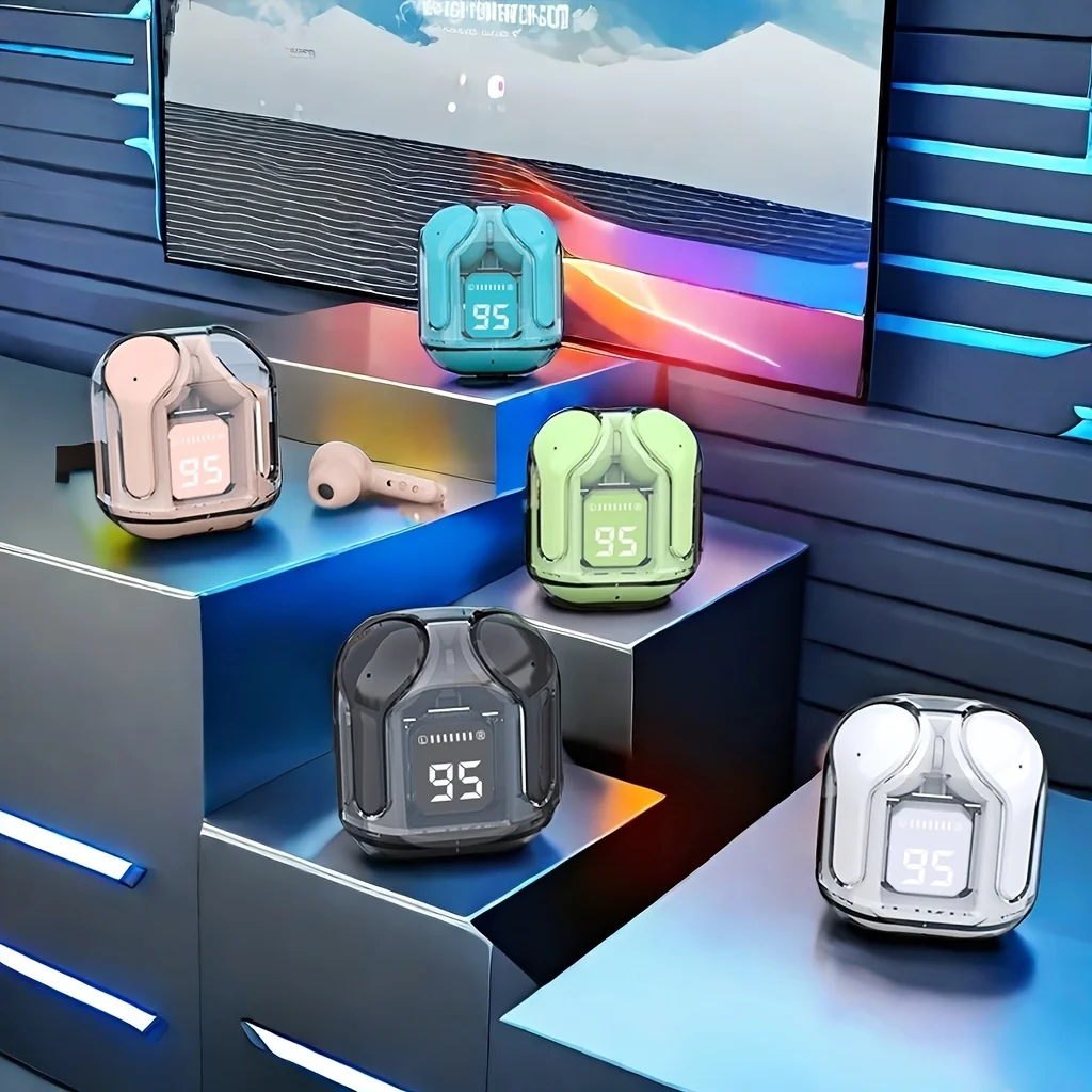 Cuffie Bluetooth T2 originali TWS Auricolari Bluetooth wireless trasparenti Qualità audio HIFI Bluetooth 5.3 per auricolari Xiaomi