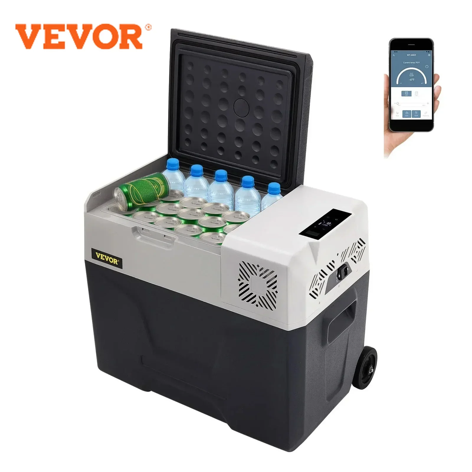 Mini Frigorifero Portatile VEVOR con Compressore, Congelatore Piccolo 30L 40L 50L 12V/24V 220V per Auto, Campeggio, Picnic