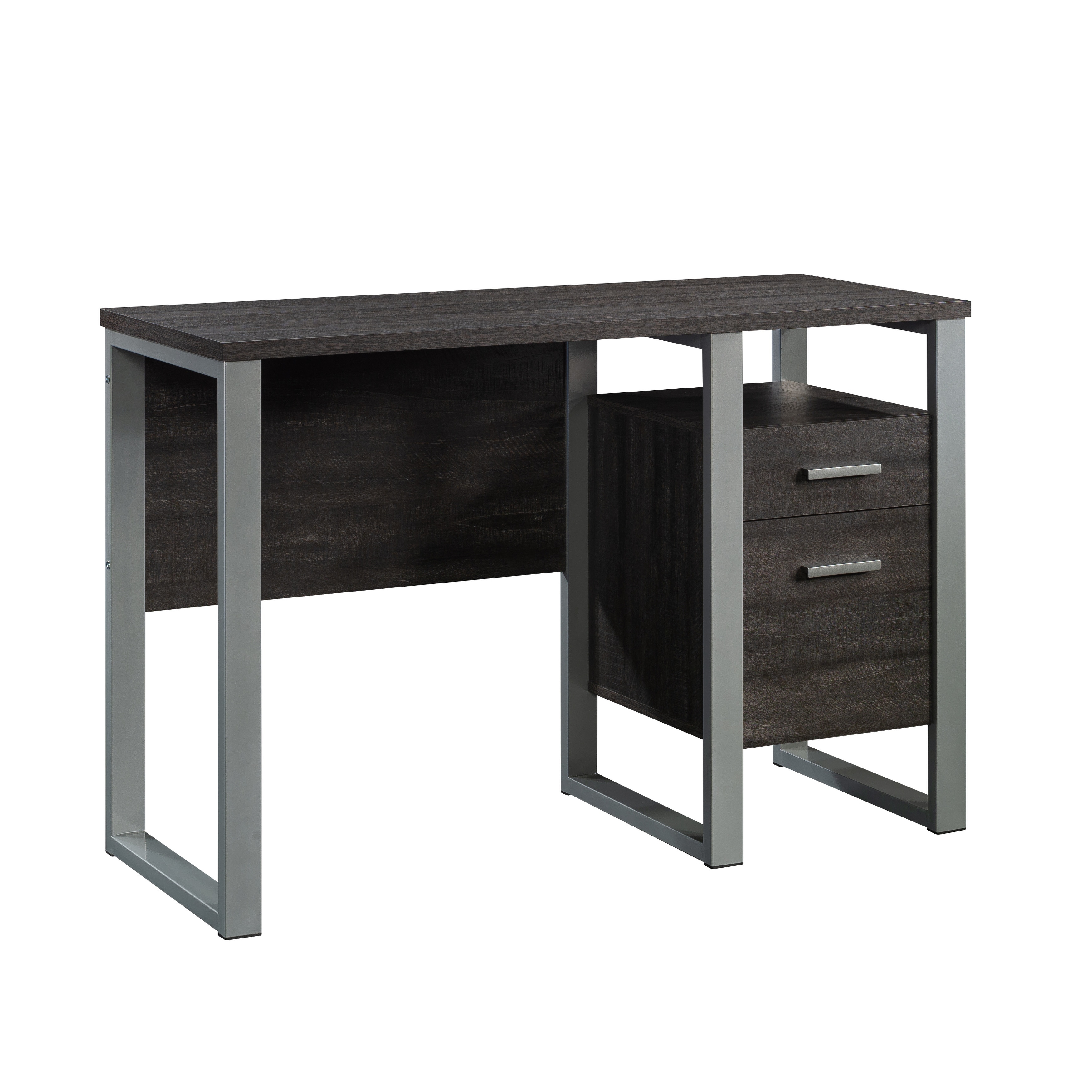 Black Compact Office Desk 45 Inch with Storage Drawer for Home Office Small Spaces