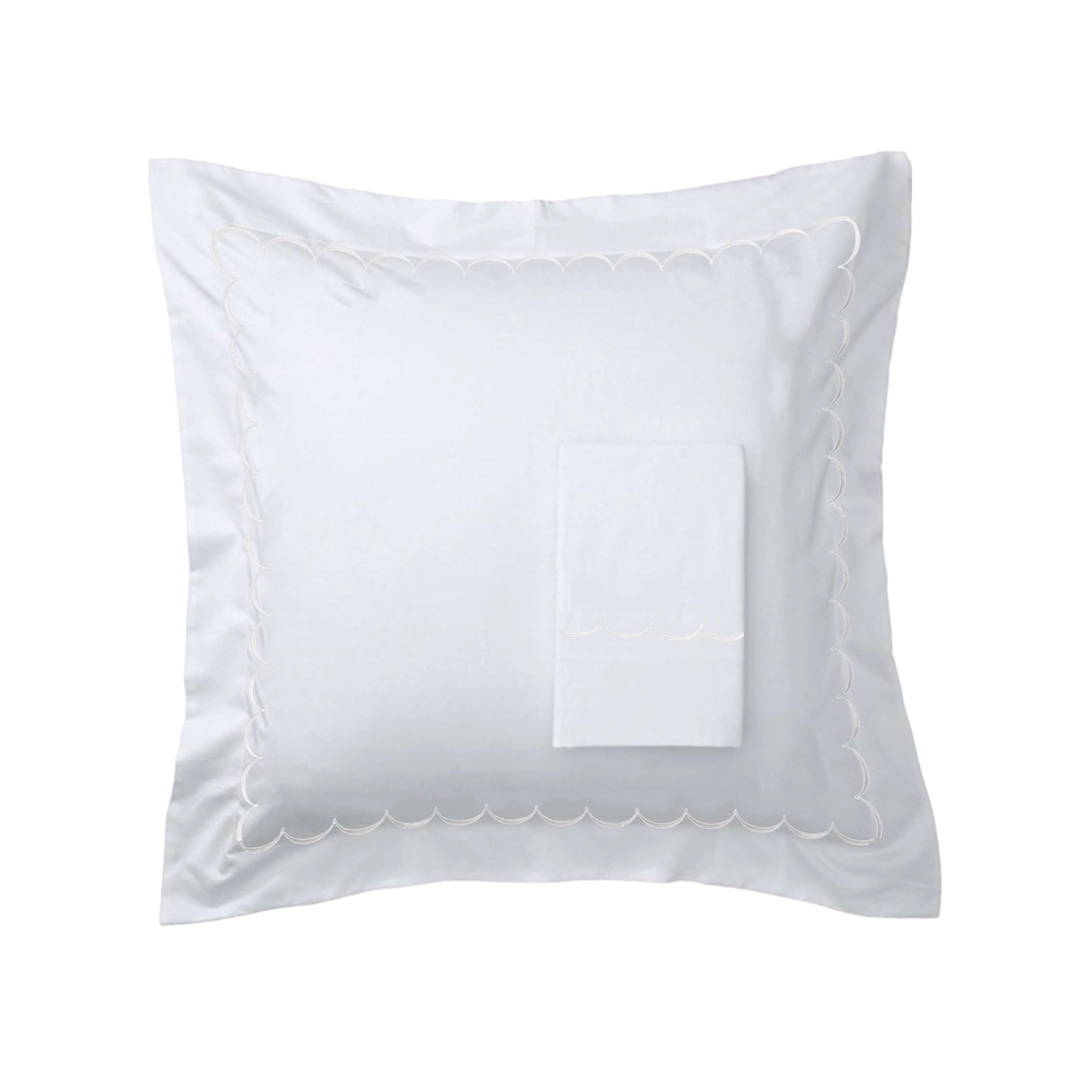 Home Sweet Home Collection 600TC Cotton Scallop Embroidery Duvet Set - 4 Color