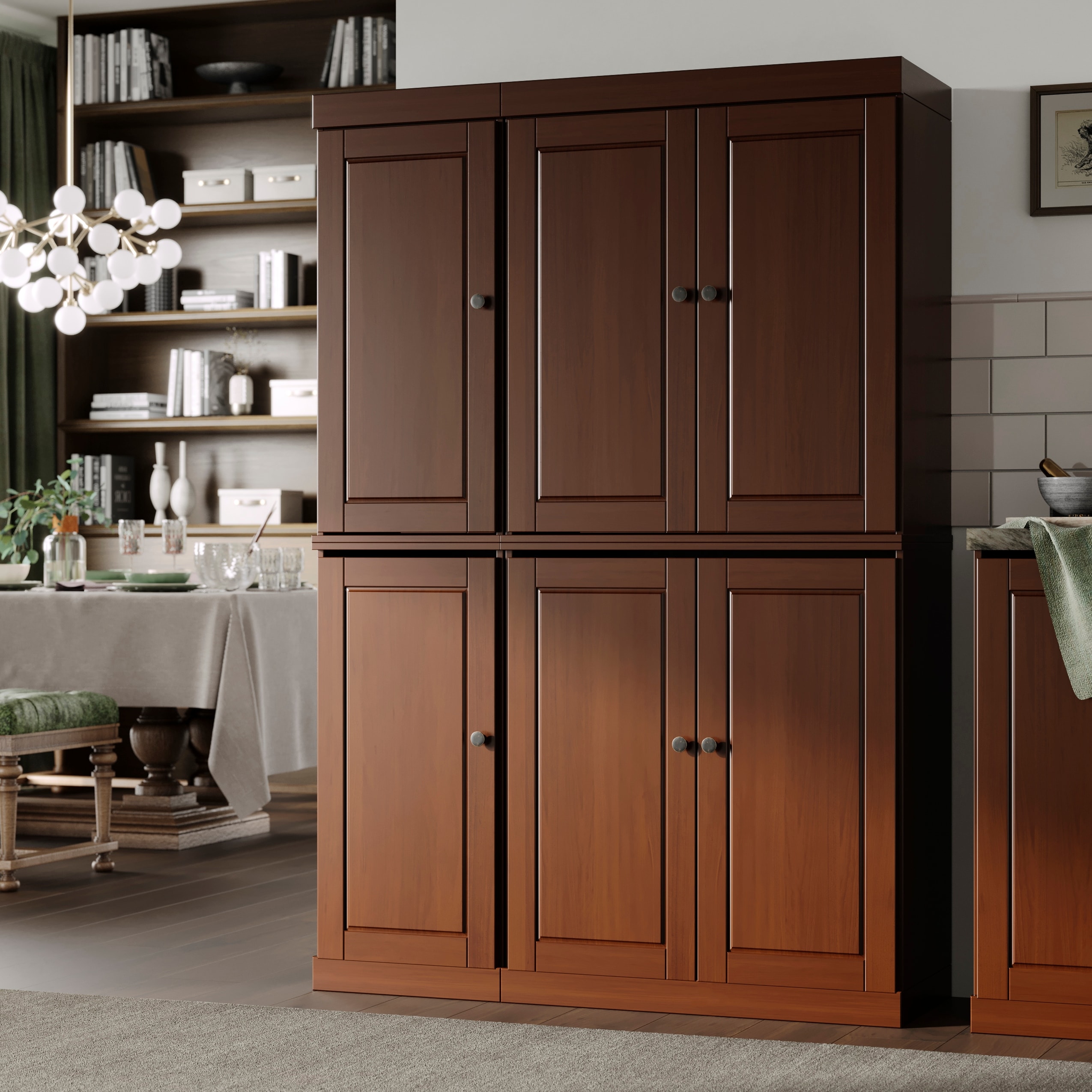 Palace Imports 100% Solid Wood Pantry Cabinet, Adjustable Shelves, 48.5" Wide, 71.5" Tall - 48.5" x 71.5"