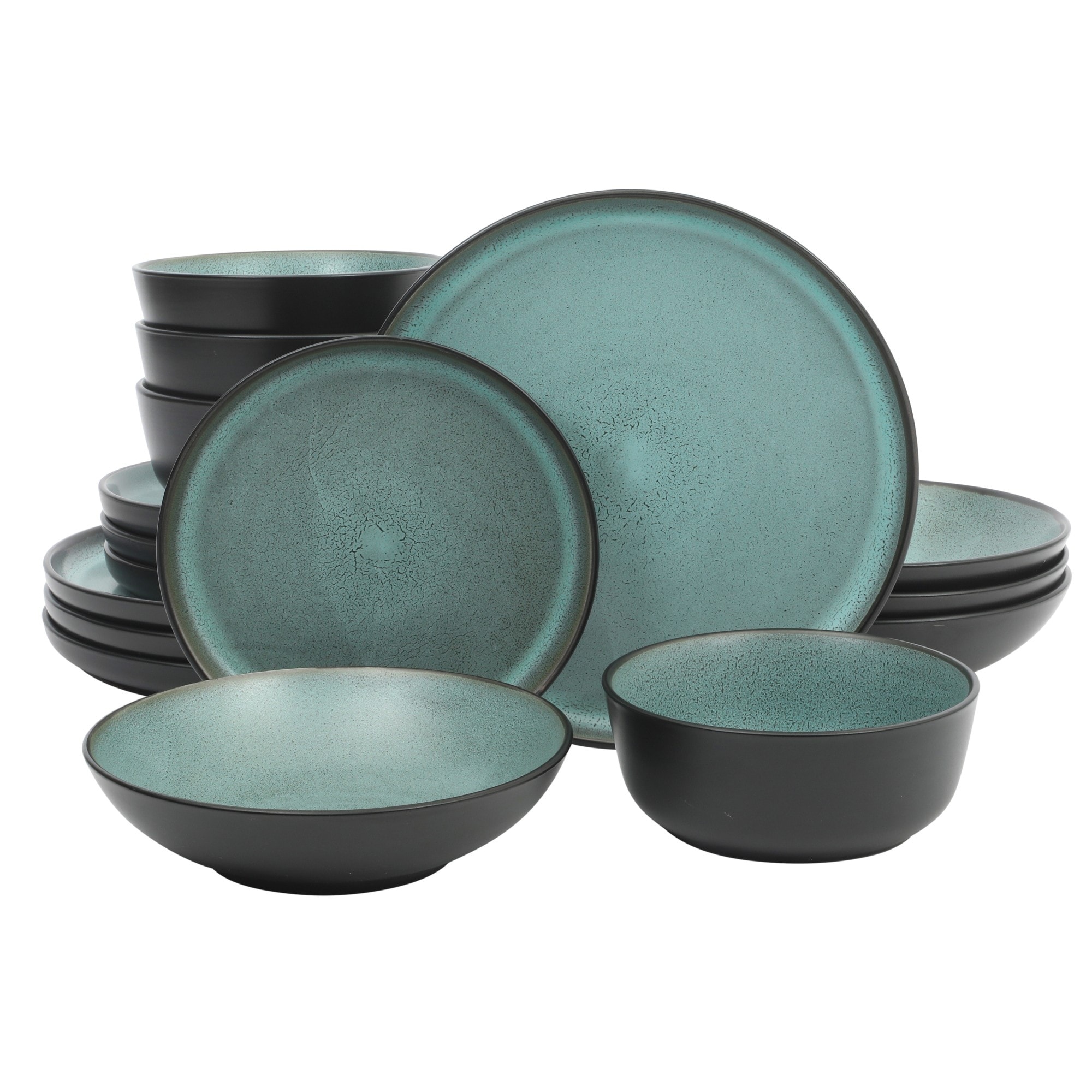 Gibson Elite Tribeca Loft 16-Piece Dinnerware Set - Modern Rustic Tableware for 4, Dishwasher & Microwave Safe