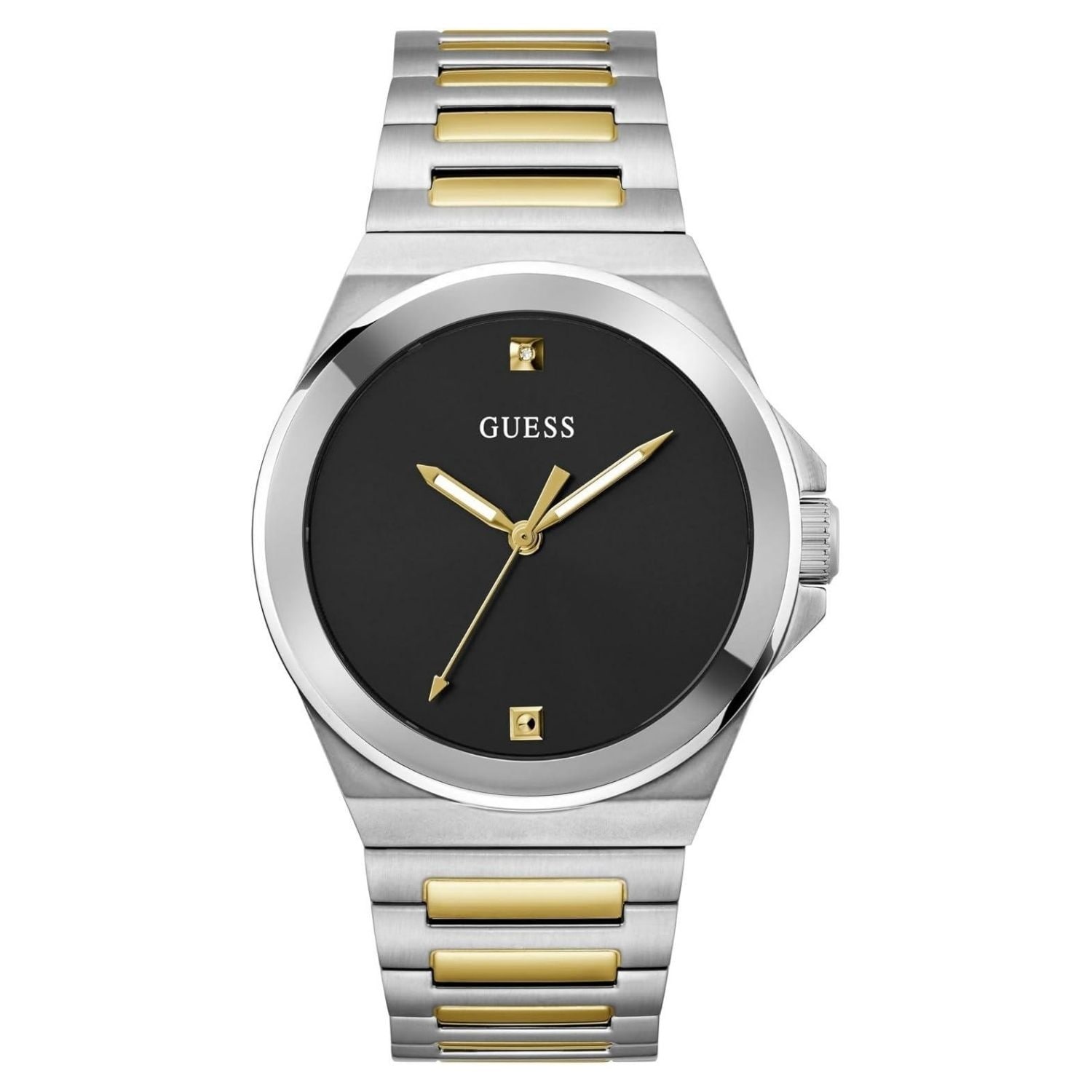 Guess Men's Vinyl Black Dial Watch - GW0833G3 - One Size