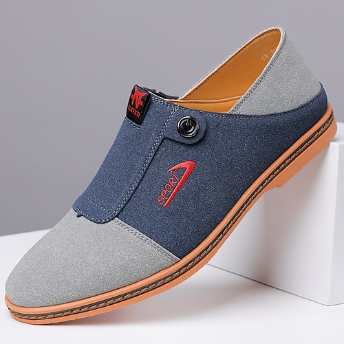 Türkis-weiße Herren-Slipper, leichte und bequeme Schuhe zum Hineinschlüpfen, weiche und elegante Freizeitschuhe für Alltag, Reisen, Autofahren und Sommerfreizeit