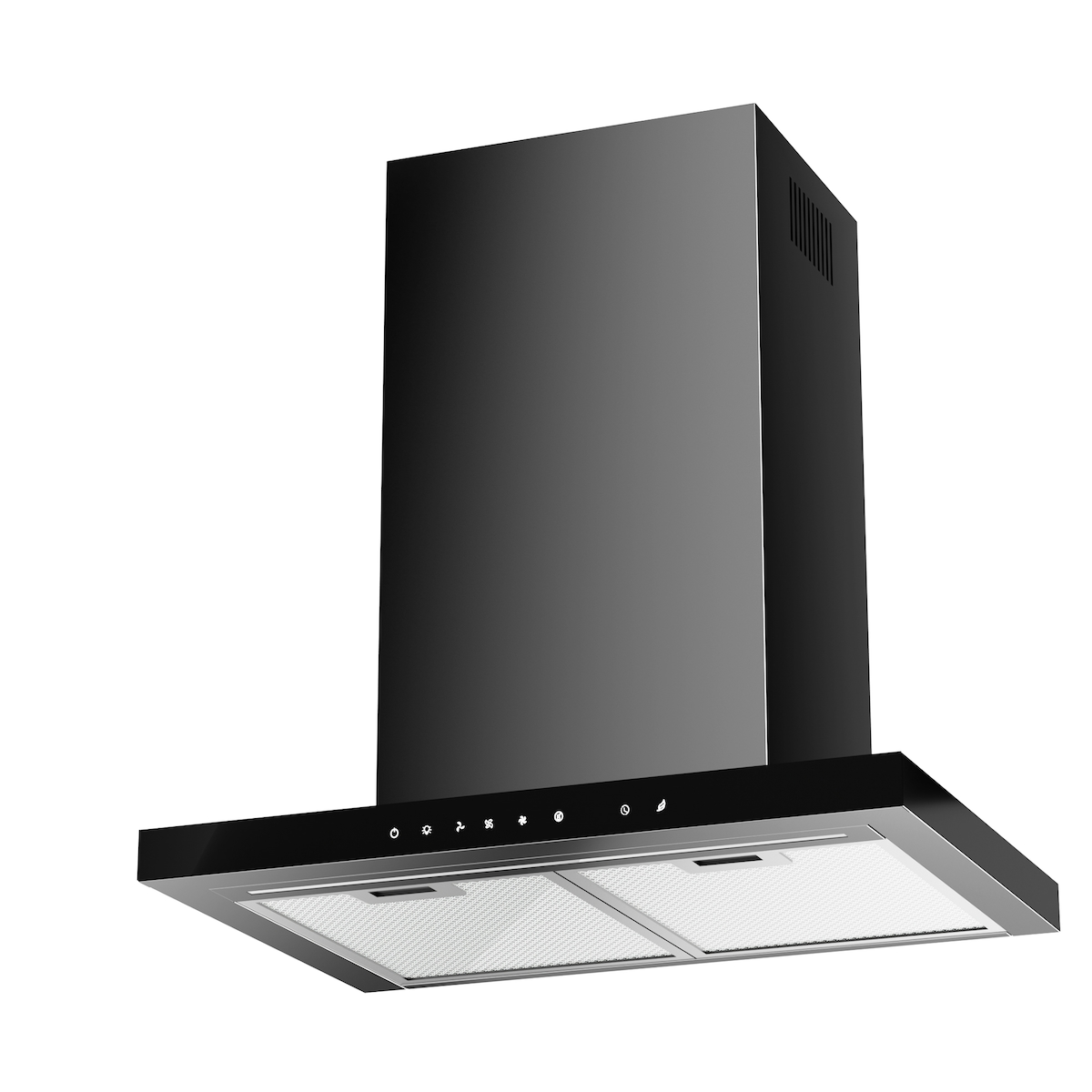 Levivo A+++ Dunstabzugshaube 60cm Umluft & Abluft mit 750 m³/h Luftleistung, Abzugshaube mit 2 Aktivkohlefiltern, 2 Fettfiltern, 3 Stufen & Booster, LED Image