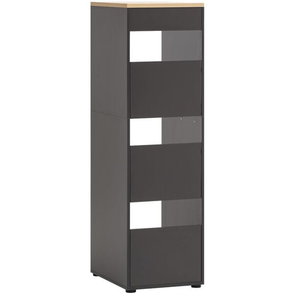 Möbelpartner Mehrzweckschrank »Solea« mit 3 Einwurfschächten grau, 45.1x154.7x60 cm