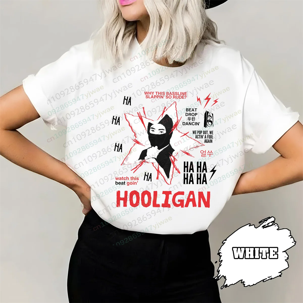 T-shirt Hooligan Jin Concert, Felpa Kpop Rises Tour, Maglietta Casual alla Moda a Maniche Corte, Regalo per i Fan, T-shirt Estiva da Uomo e da Donna