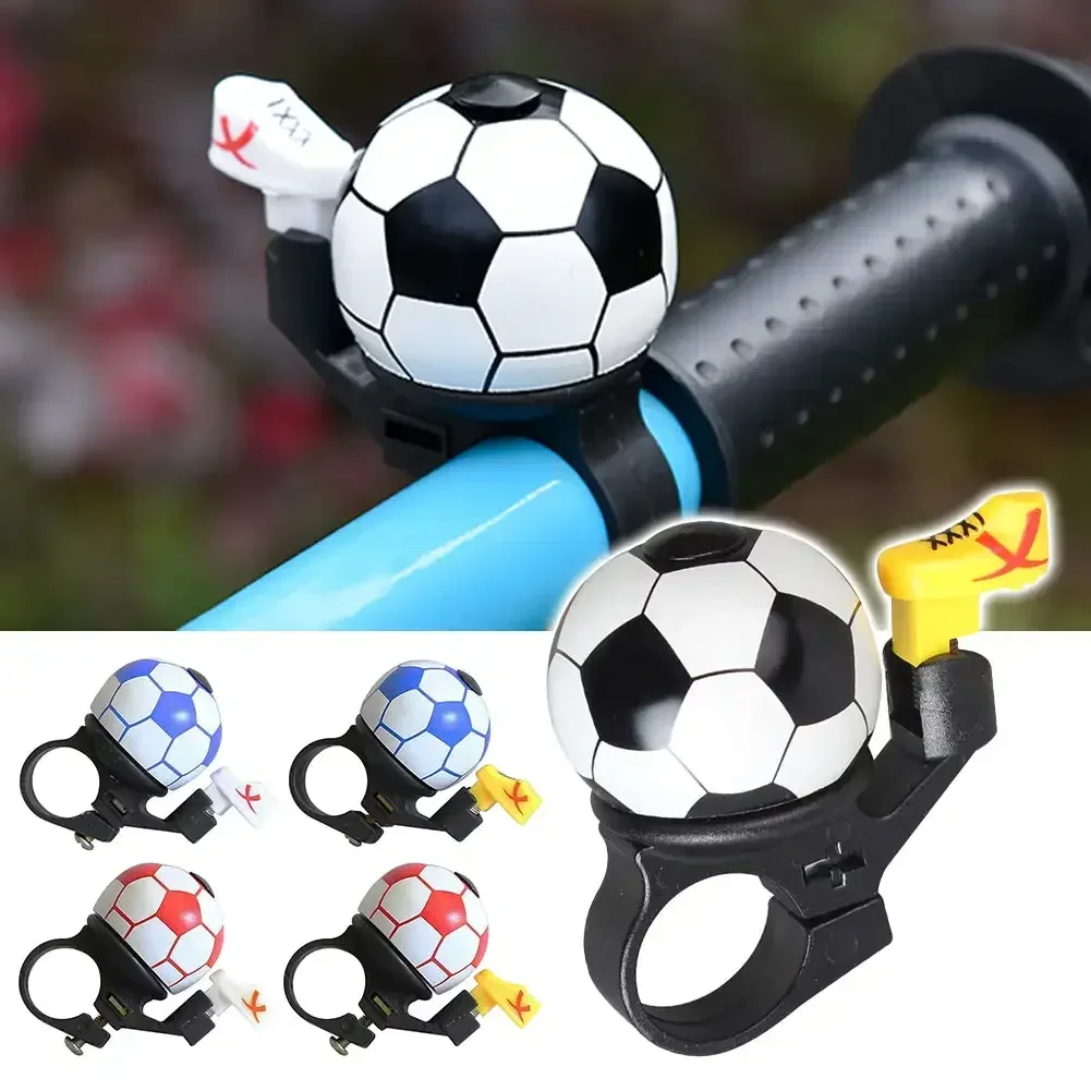 Campanello per bicicletta piccolo campanello per ciclismo da calcio per cartoni animati per bambini adorabili campanello per manubrio giro in bici mini campanello allarme accessori per biciclette
