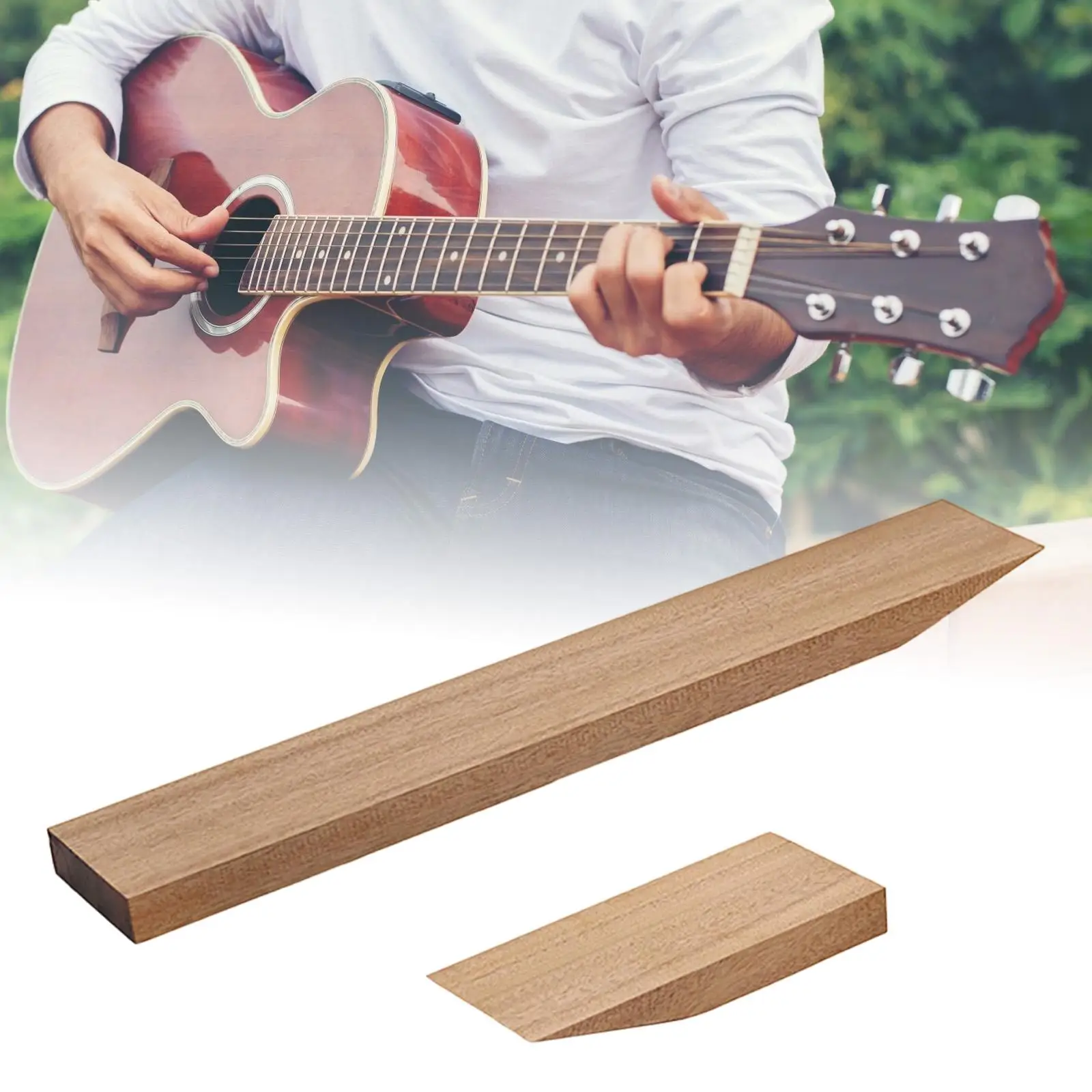 Afrikanischer Holz-Gitarrenhals-Rohling für E-Gitarrenbau DIY Gitarrenbauer-Zubehör für Akustikgitarrenkonstruktion Image