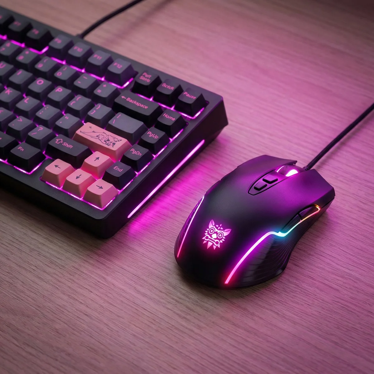 ONIKUMA CW905 Kabelgebundene Gaming-Maus, einstellbare Stufen, 6400 DPI, programmierbare Tasten, RGB-Beleuchtungsmodi, ergonomische Maus für PC-Gamer Image