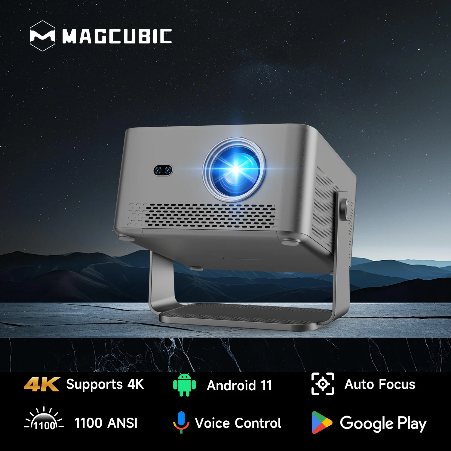 Magcubic 1080P Native Projektor mit Autofokus HY450GT 1100 ANSI Lumen Projektor 4K Tragbarer Beamer für Heimkino Image